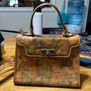 Alviero Martini Hand bag w/ Detachable Shoulder Strap